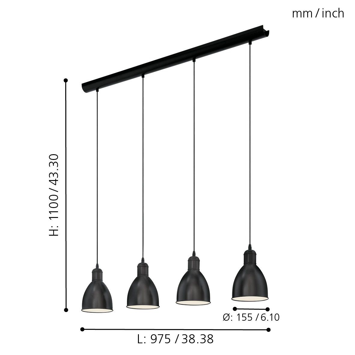 EG/49466 | EGLO PRIDDY PENDANT LIGHT
